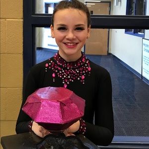 Black Unitard dance costume jazz tap Pink panther